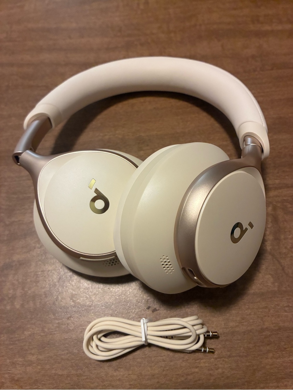 Over-Ear Wireless Headphones - Ivory with Gold Accents